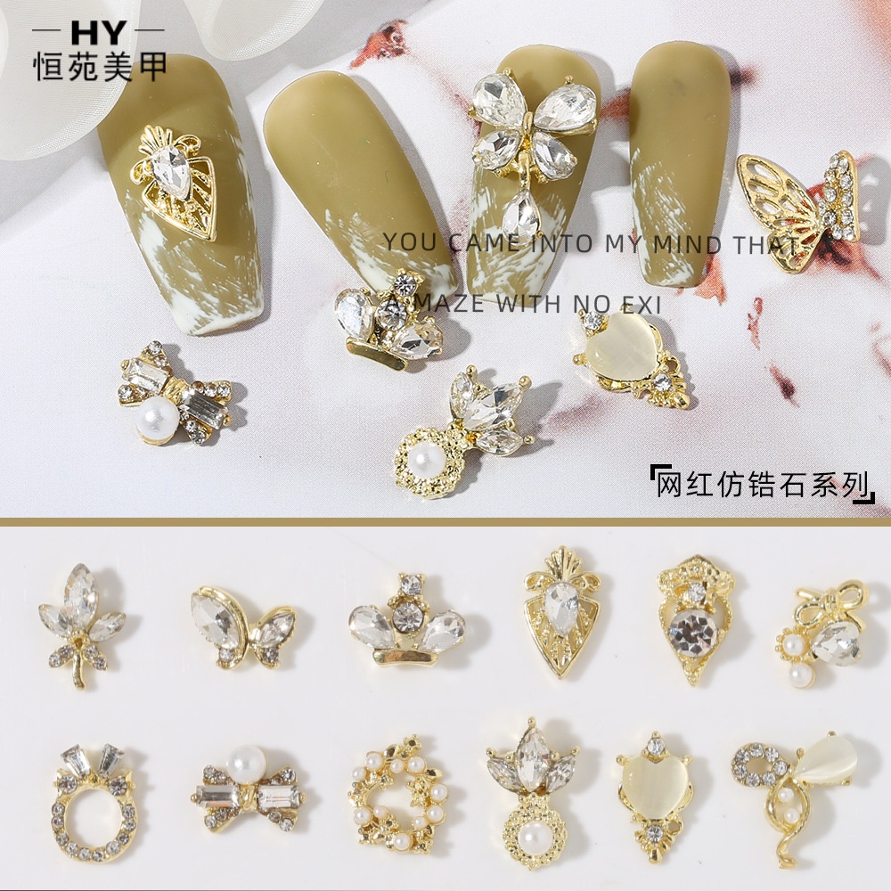Phụ kiện đính đá lấp lánh trang trí móng tay nghệ thuật