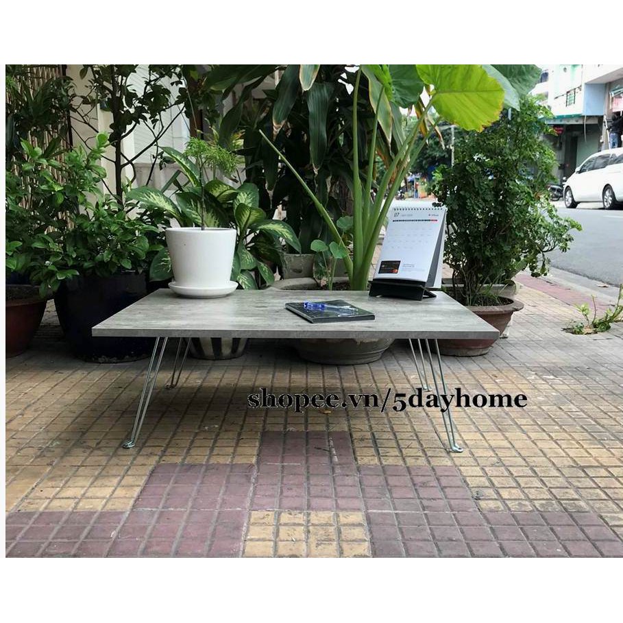 Bàn Gấp Gọn Vân Đá Sang Trọng - Tiện Ích [Kích thước mặt bàn to. Dài 80cm x Rộng 60cm] | BigBuy360 - bigbuy360.vn
