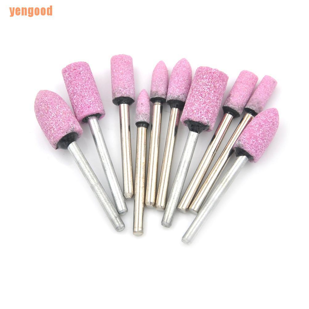 Set 10 đầu mài kim cương màu hồng dành cho máy mài