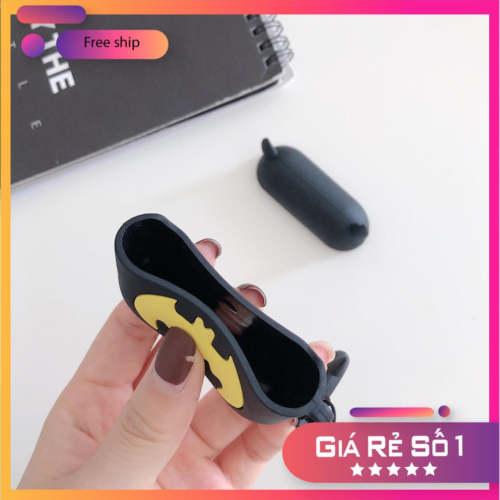 Airpods Case ⚡Freeship ⚡ VỎ BỌC AIRPODS LOGO BATMAN SỪNG Case Tai Nghe Không Dây Airpods 1/ 2/ i12/ Pro