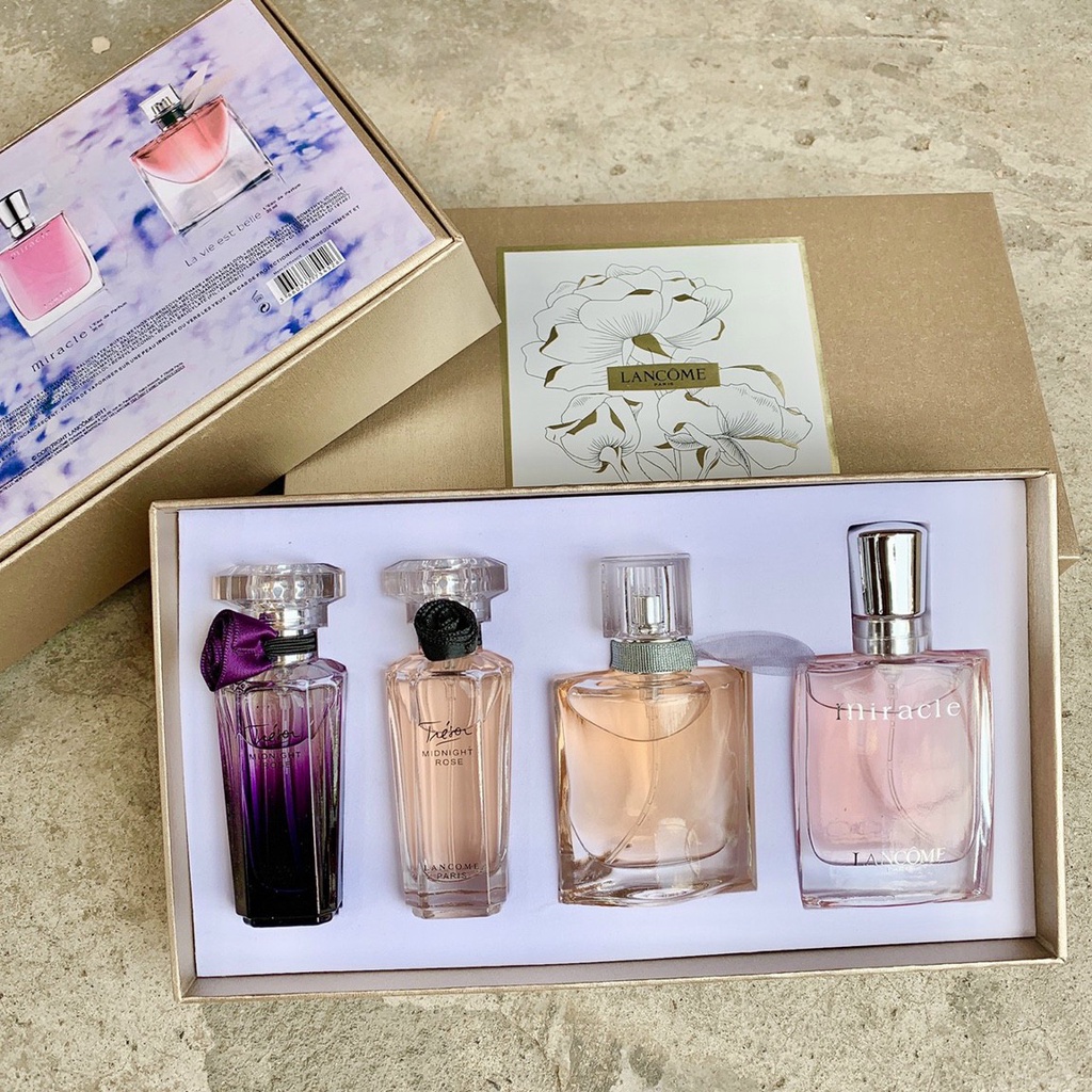 Set Qùa Tặng 4 Chai Nước Hoa LANCÔME Mùi Siêu Thơm Kèm Hộp Đựng Hàng Nội Địa Trung