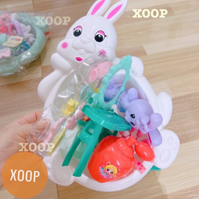 Đồ chơi ! Chậu thỏ,thỏ và bàn trang điểm cho bé mã 0588-30