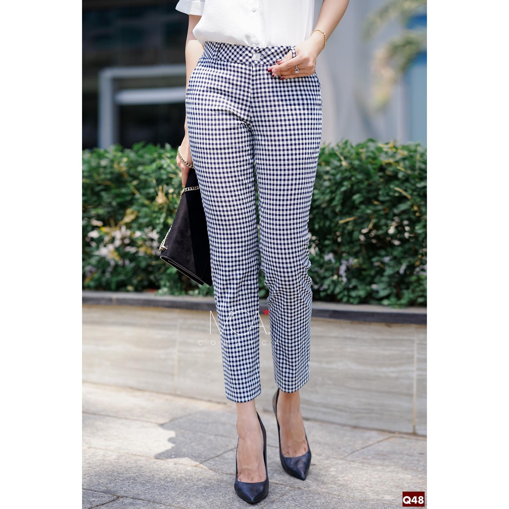 [CO MAYCA] Quần vải công sở nữ kẻ caro Q48 | BigBuy360 - bigbuy360.vn