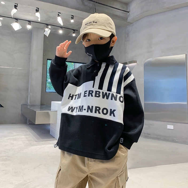 Áo hoodie tay dài kẻ sọc thiết kế mới thời trang dành cho bé trai