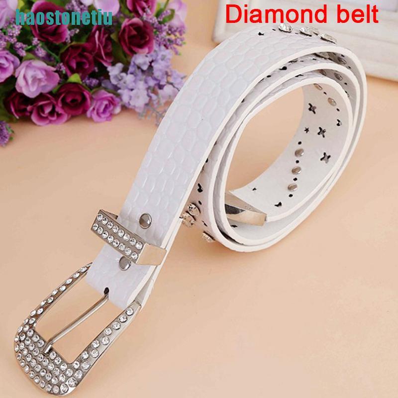 Thắt lưng nữ Nữ Giả Da Đính Đá Thời Trang