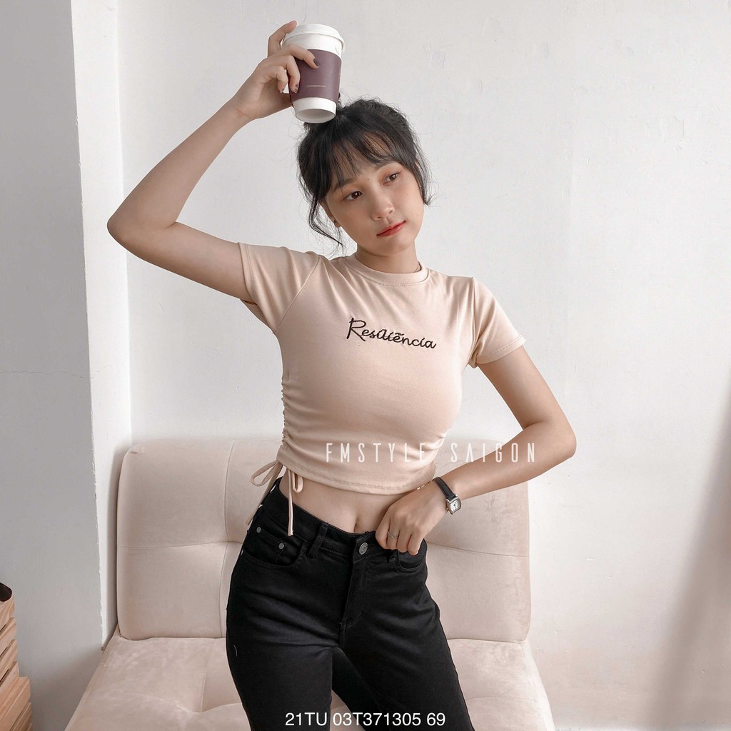 Áo thun tay ngắn VM STYLE rút hai bên in HOPE ulzzang 22ATU03T373101 | BigBuy360 - bigbuy360.vn