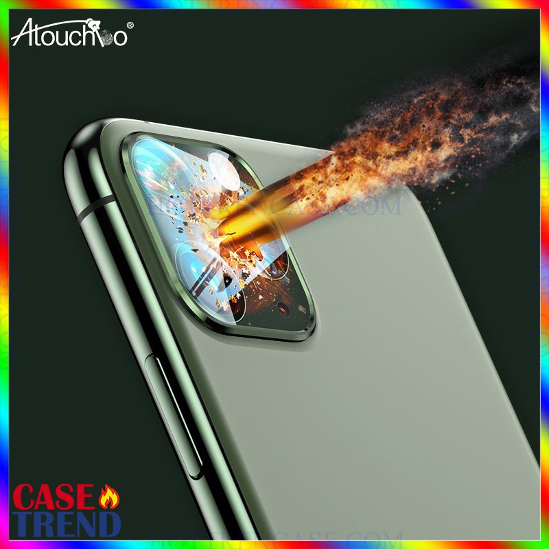 Kính Cường Lực Camera iPhone 11 / iPhone 11 Pro Max - Viền TiTanium - Atouchbo | BigBuy360 - bigbuy360.vn