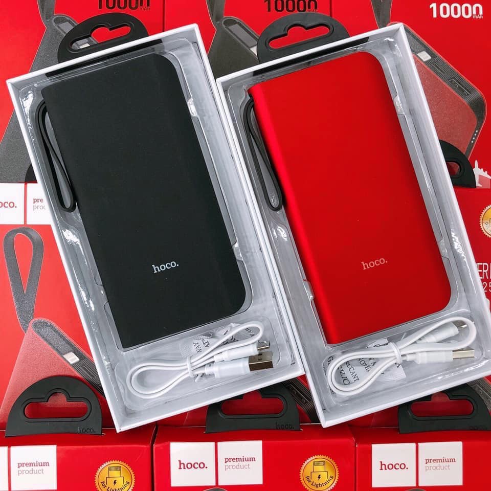 Pin sạc dự phòng 10000 mah Hàng Chính hãng Hoco J25 Chân Iphone Samsung Typec