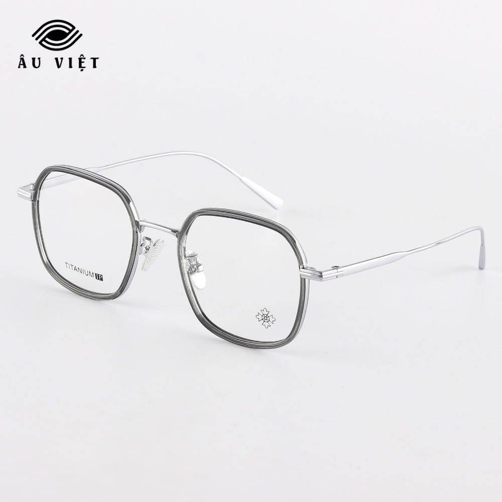 Gọng kính kim loại titanium Ch RS-88008 dáng vuông Full box