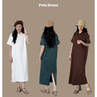 ĐẦM THUN dài cổ polo dáng suông_DA543