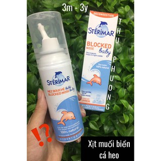 ❤️Xịt nước muối biển cá heo Sterimar xách Pháp dành cho bé❤️