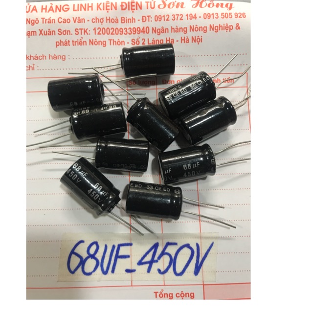 10 con Tụ Hoá 68uf450V