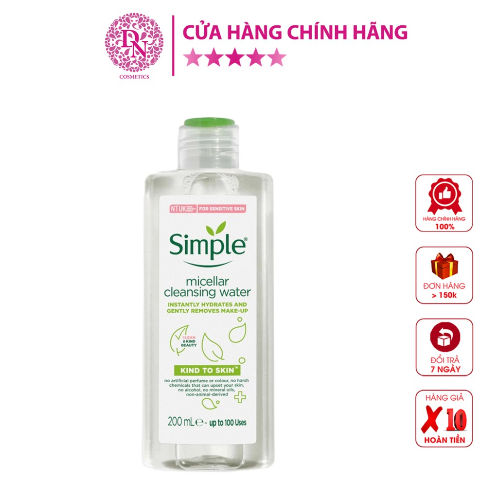 Nước Tẩy Trang Simple Micellar Cleansing Water 200ml