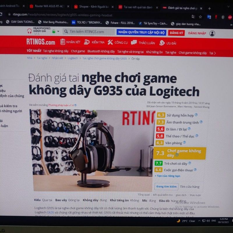 Tai nge không dây gaming Roccat Elo air 7.1