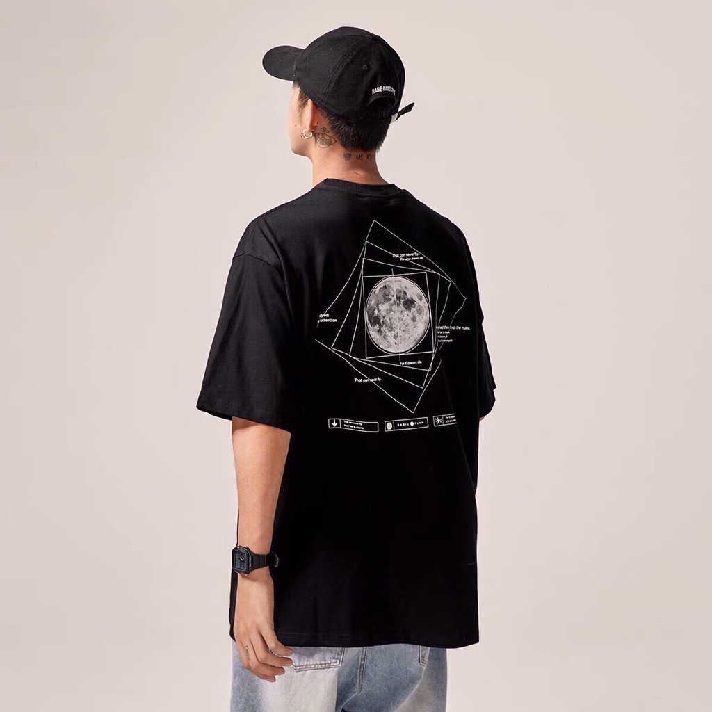 Áo thun tay lỡ form rộng - phông nam nữ cotton oversize - T shirt Basic plan - 2N Unisex | BigBuy360 - bigbuy360.vn