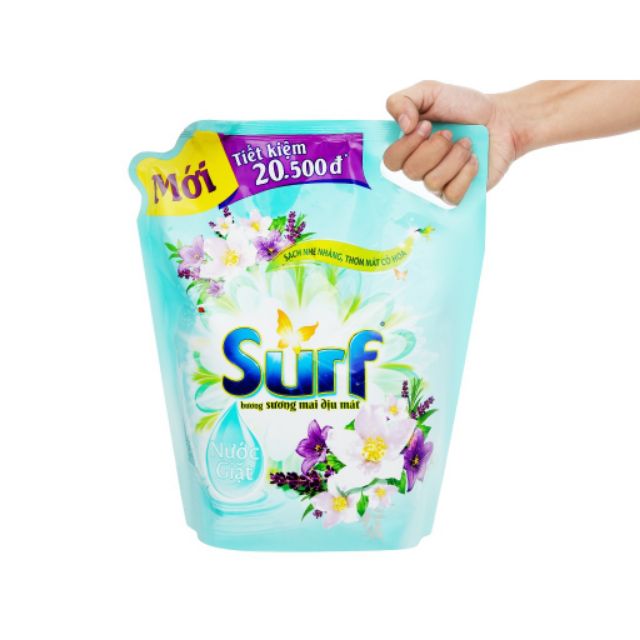 nước giặt surf hương nước xả vải mới túi 3.5kg