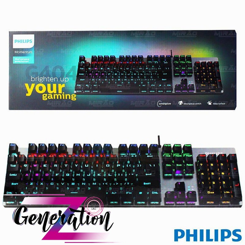[Mã 254ELSALE giảm 7% đơn 300K] Bàn Phím Cơ Gaming Philips SPK8404/ G404 LED RGB - HÀNG CHÍNH HÃNG