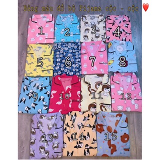 Đồ bộ mặc nhà Pijama áo cộc - quần cộc