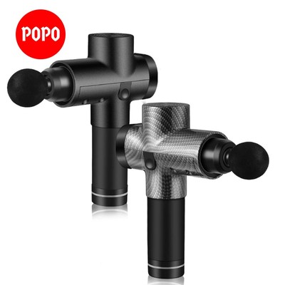 Súng massage Fascial Gun cầm tay FG059 có hộp đựng 6 đầu 30 mức độ rung trị nhức mỏi toàn thân POPO