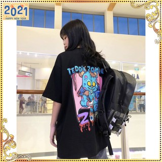 ÁO THUN TAY LỠ FORM UNISEX (NAM NỮ) TÊN THE ZED ZOMBIE - Chất thun cotton 100%  ( có video review sản phẩm )