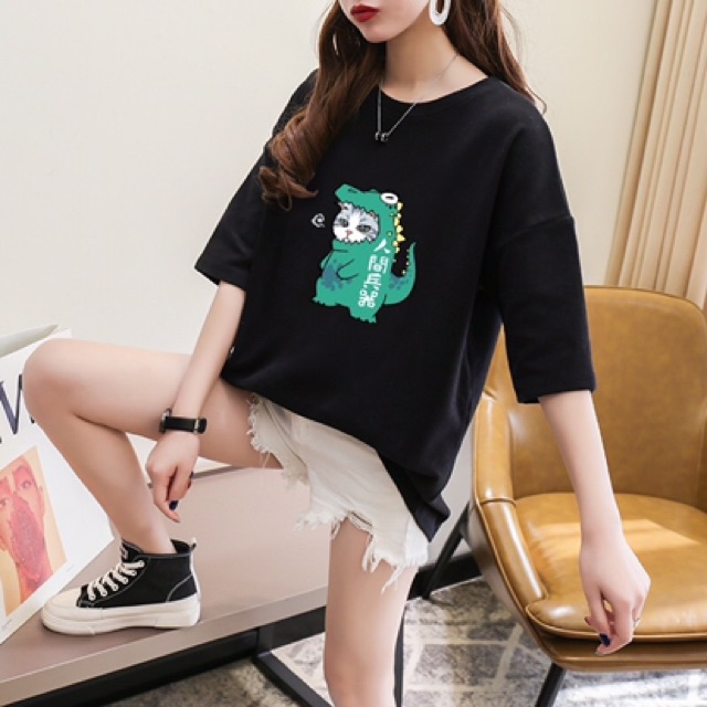 Áo tay nỡ  mèo dáng suông