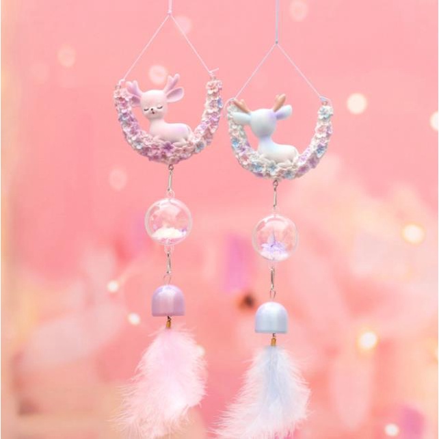 Chuông Gió Hình Nai Dễ Thương Treo Cửa Sổ Ban Công