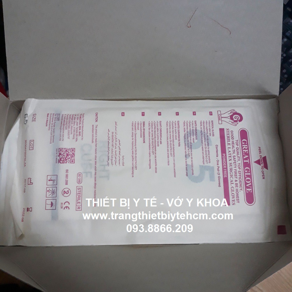 [1 ĐÔI] Găng tay tiệt trùng không bột/có bột Malaysia