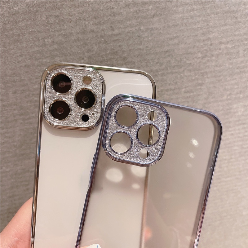 Ốp điện thoại dẻo mạ điện bảo vệ ống kính camera thích hợp cho iPhone 13 Pro 12 11 Pro Max 11 11 Pro 12 Pro