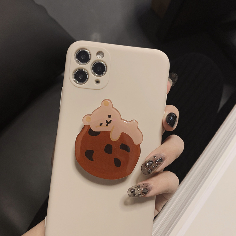 Ốp Điện Thoại Hình Gấu Kèm Nhẫn Móc Ngón Tay Cho Iphone 11 Pro X Xr Xs Max 8 7 Plus Se2020