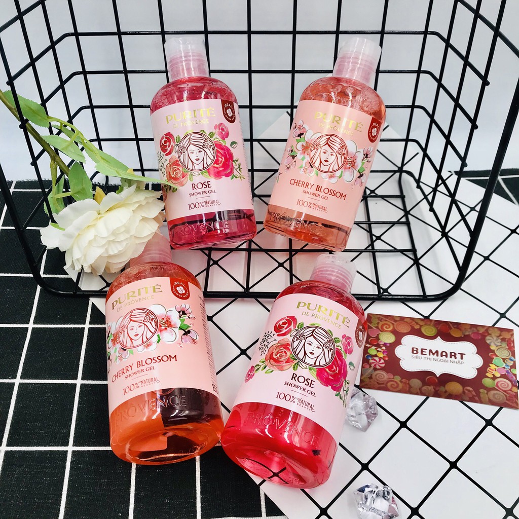 🛀🛀SỮA TẮM PURITE HOA HỒNG 🥀 / HOA ANH ĐÀO 🌸 250ML 🎉