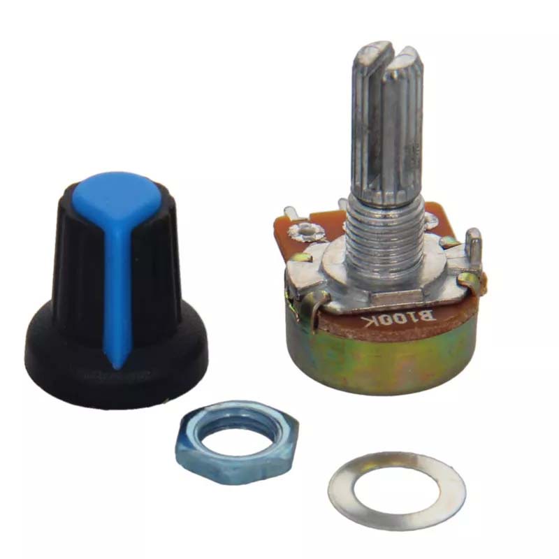 5 Núm vặn chiết áp WH148 AG2, Mũ biến trở volume WH148 nhựa AG2 16X17mm  lỗ 6mm Triết áp thiết bị khuếch đại công suất