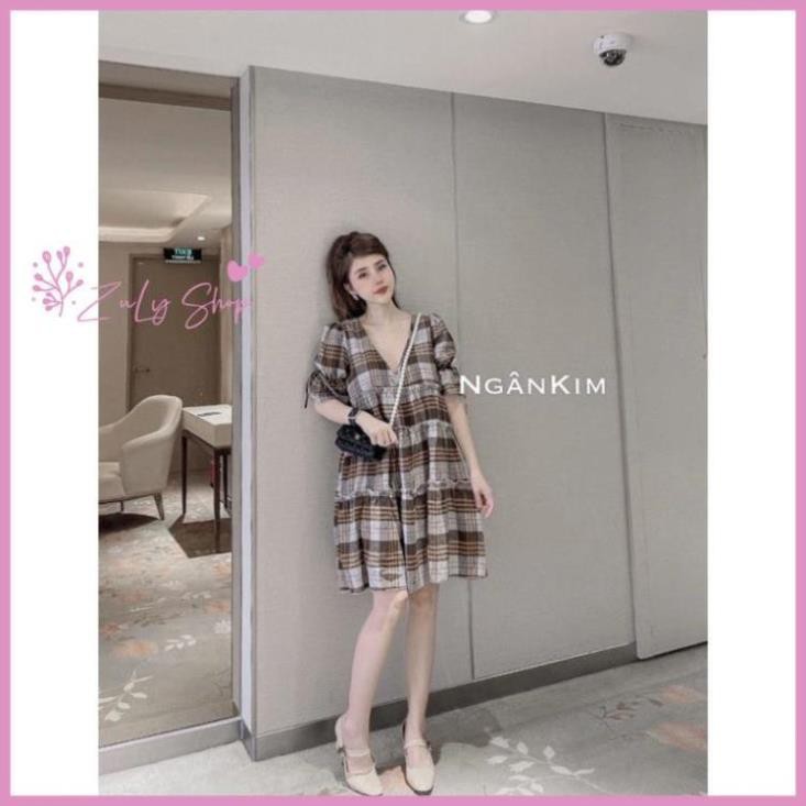 Váy babydoll cổ tim dễ mặc | BigBuy360 - bigbuy360.vn