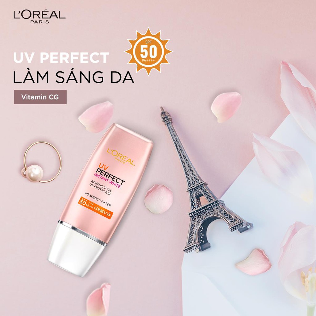 Kem Chống Nắng L'Oréal Dưỡng Sáng Da Tức Thì UV Perfect Rosy White 15ml