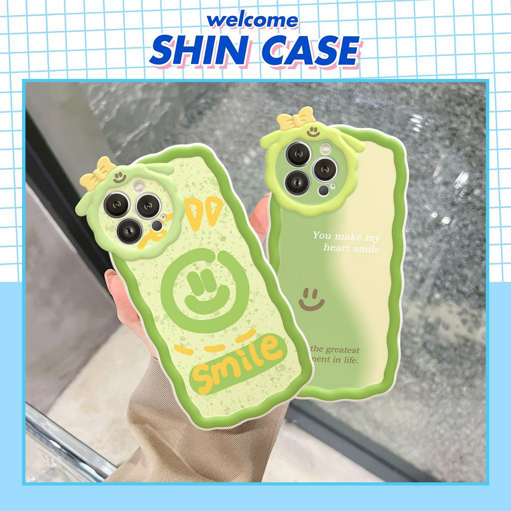 Ốp lưng iphone nơ lượn sóng Green Smile 6/6plus/6s/6splus/7/7plus/8/8plus/x/xs/11/12/13/14/pro/max/promax/plus/shin/case