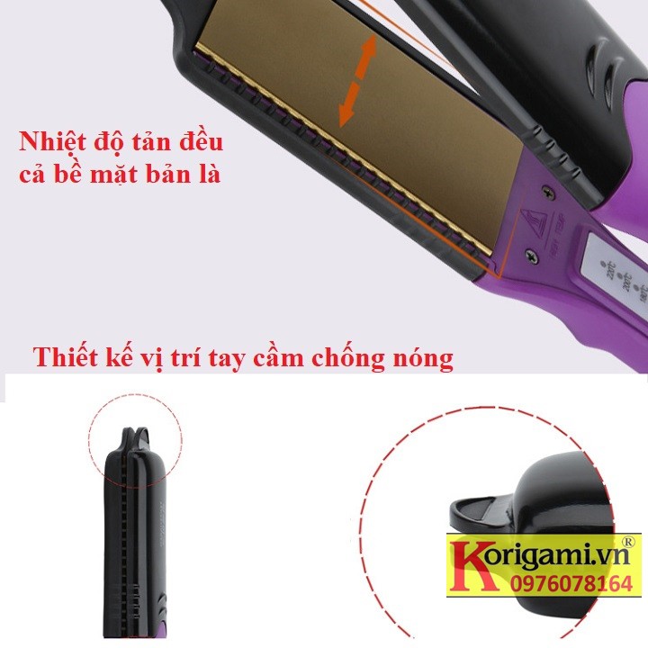 Máy là thẳng dập xù tóc EPS816 đa năng
