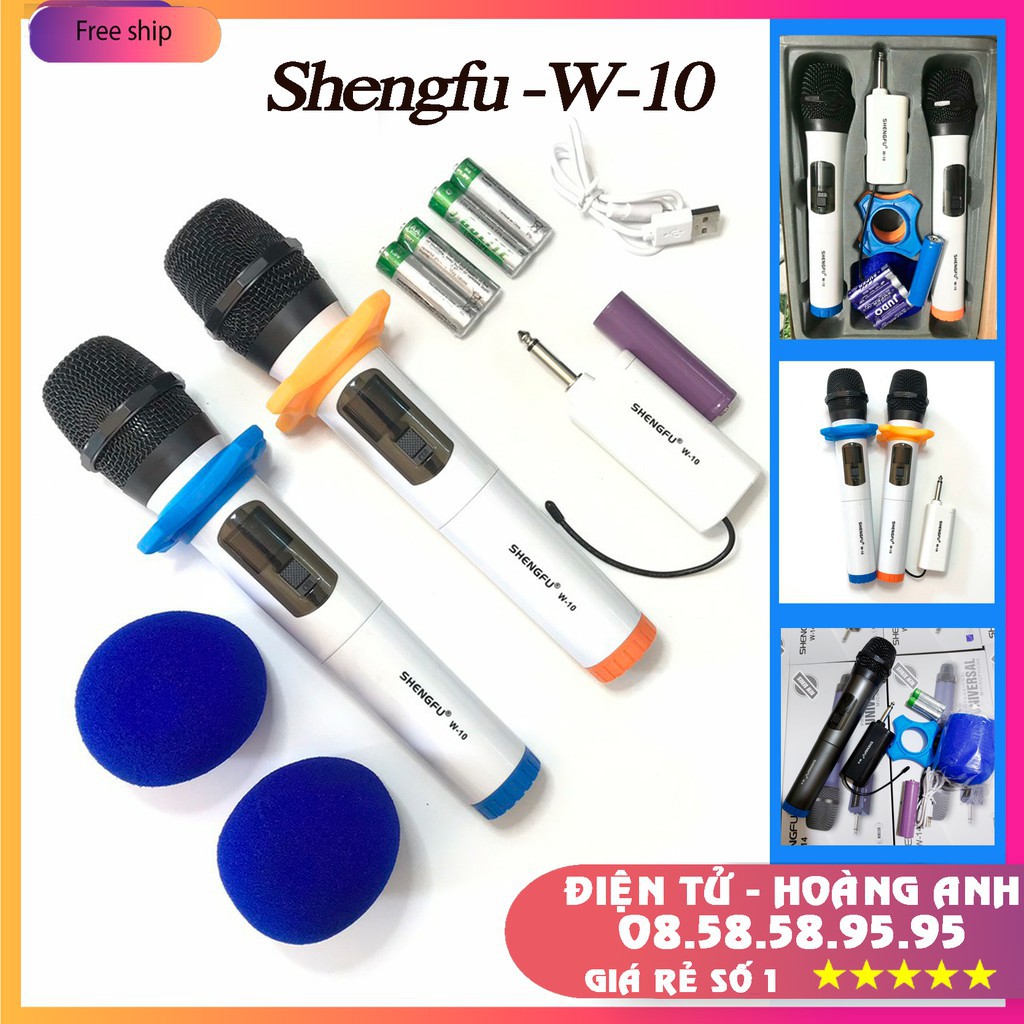 Mic karaoke đa năng Shengfu - W10 (2 mic) W8 (1 mic) M3 - M4