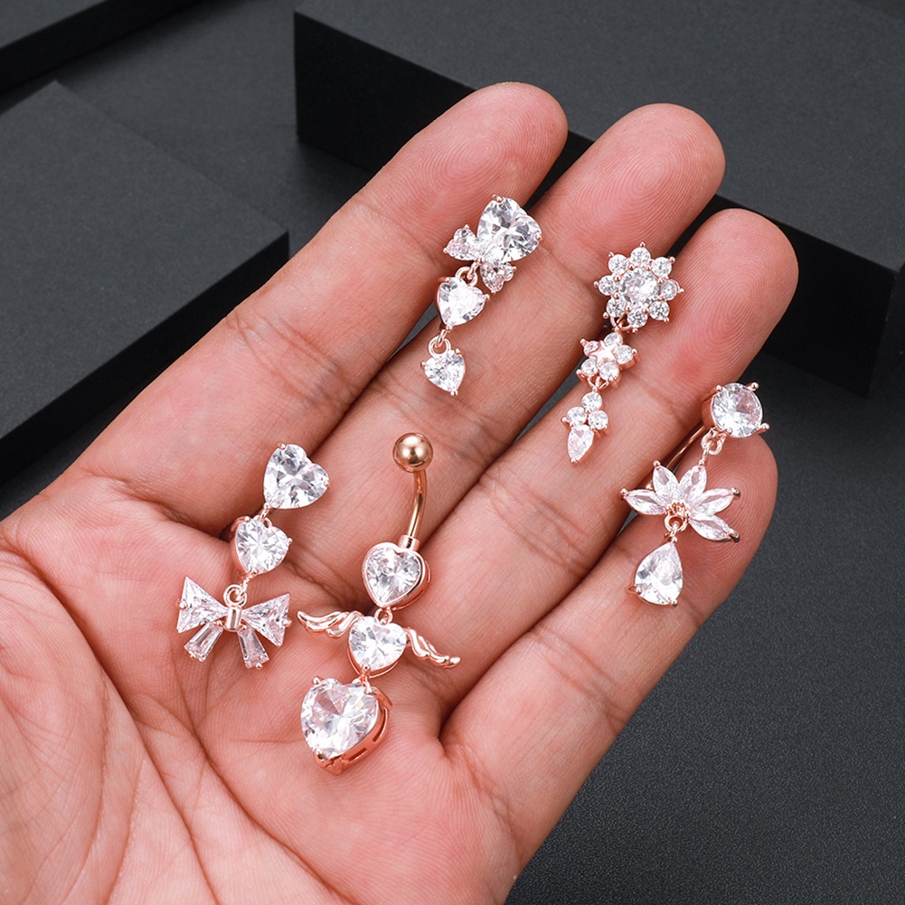 Khuyên RốN ĐíNh Đá BằNg ThéP Y Tế Sang TrọNg