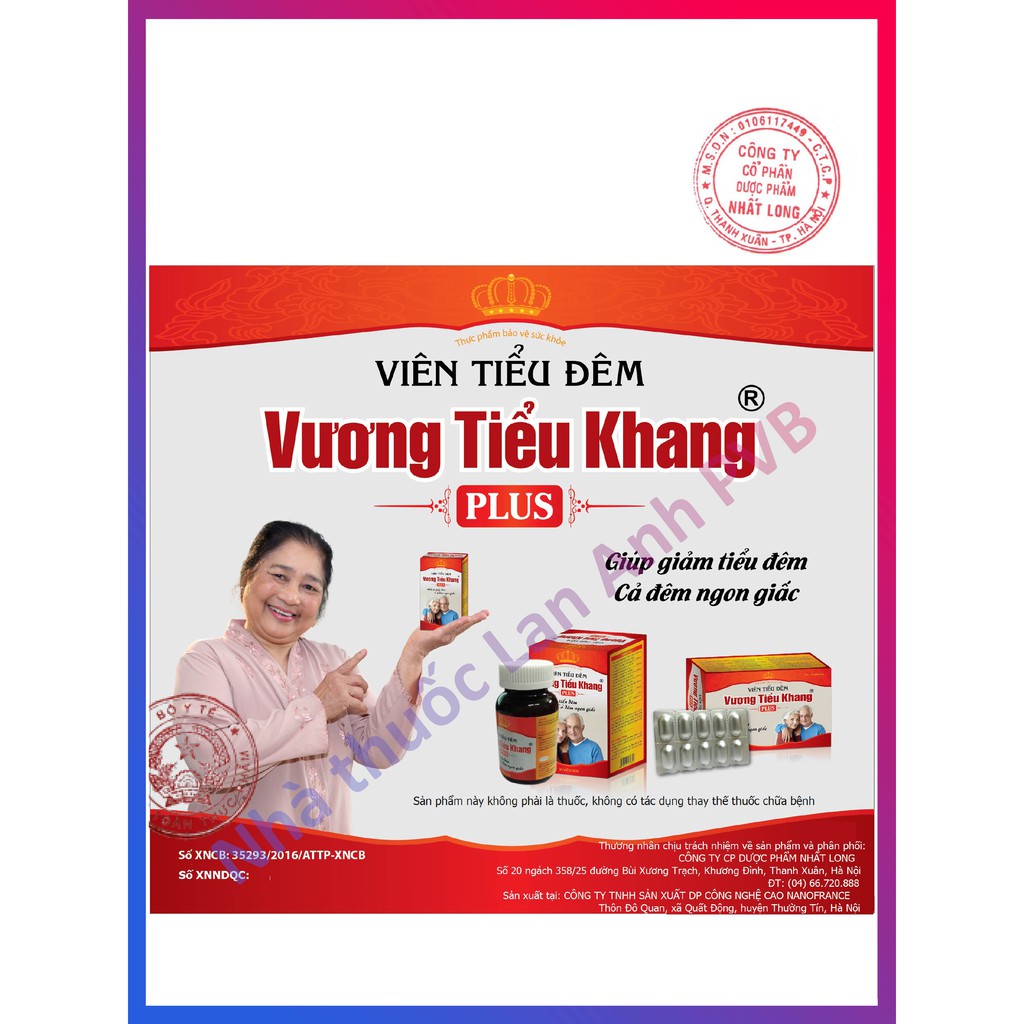 VƯƠNG TIỂU KHANG PLUS  - Viên tiểu đêm hỗ trợ giúp giảm tiểu đêm.