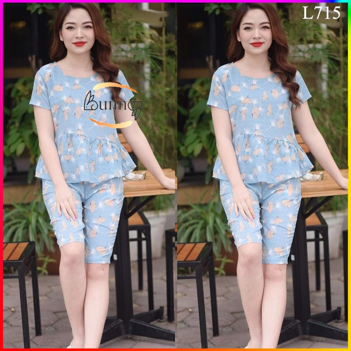 [Bunny] Đồ bộ mặc nhà, đồ bộ sau sinh đẹp - thêm 3 màu không nhăn vải mát