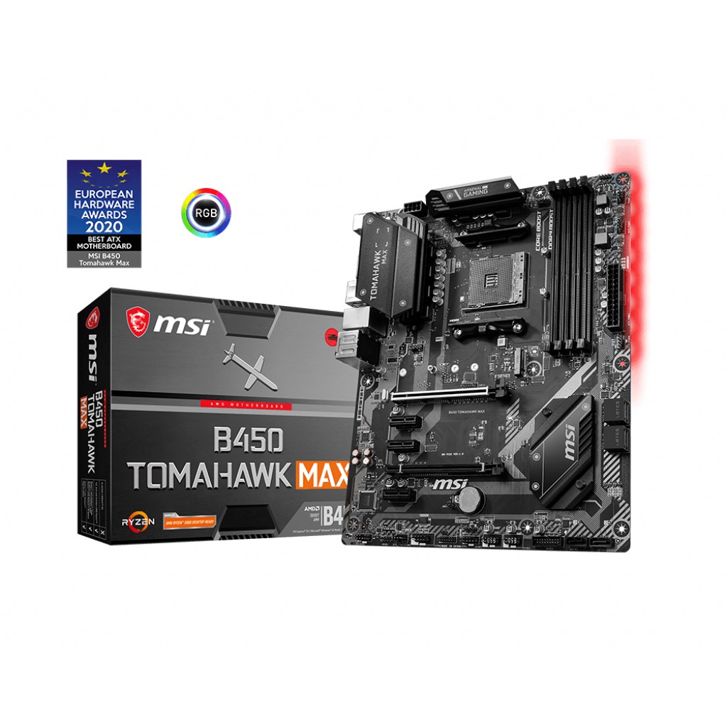 Bo mạch chủ Mainboard MSI B450 TOMAHAWK MAX AMD B450, Socket AM4, ATX, 4 khe RAM DDR4