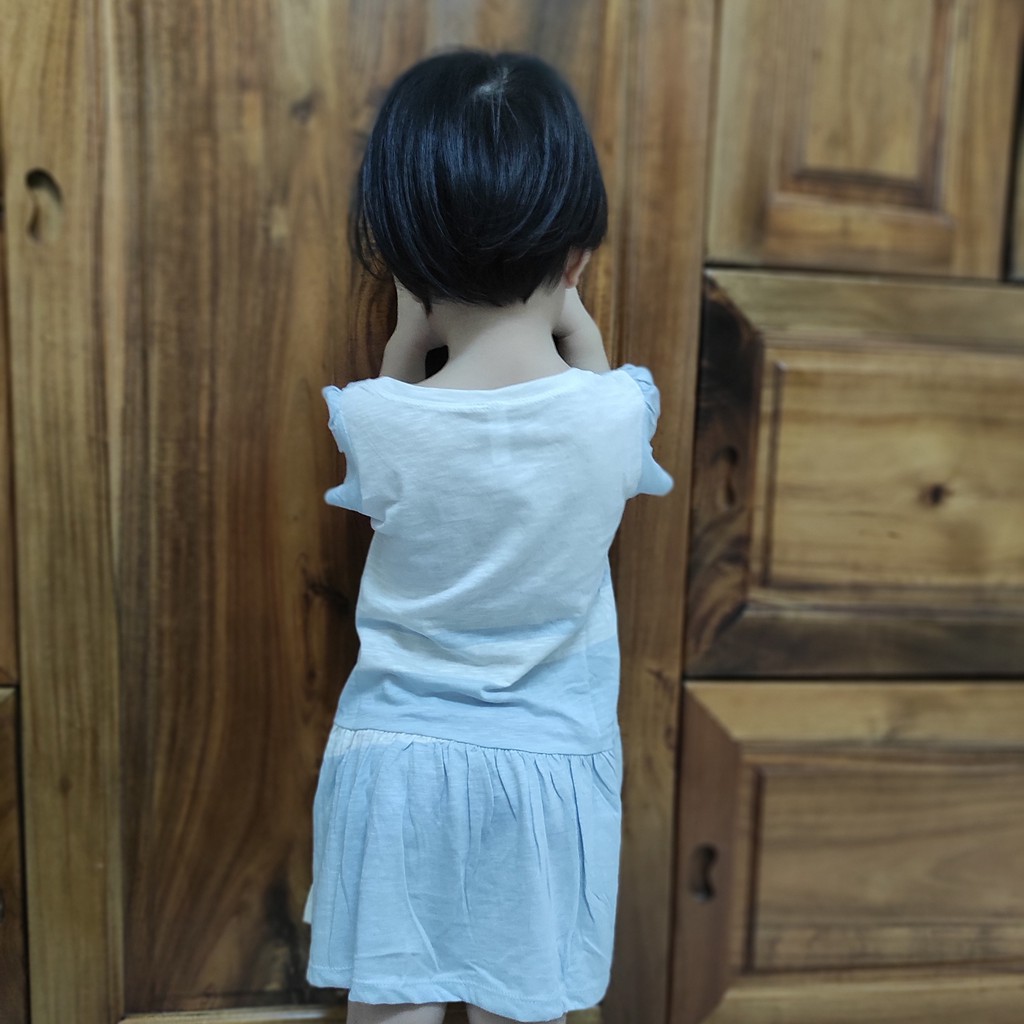 Đầm Thun Chất Thun Cotton Mịn Mát In Hình Mèo Cá Tính Cho Bé Từ 1 Đến 8 Tuổi - Nhiều màu Dexi Shop