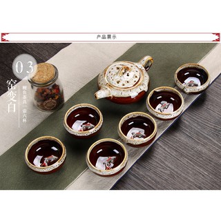 BỘ ẤM CHÉN NGỌC HÌNH CÁ CHÉP 3D CAPU019