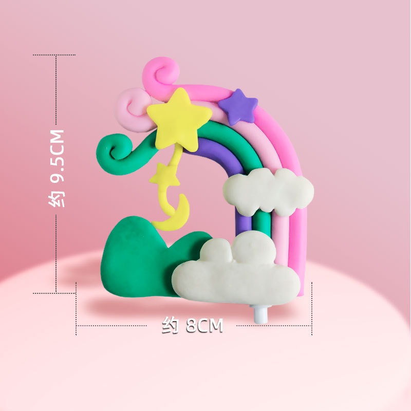 đồ trang trí bánh  [FREESHIP]  cầu vồng silicon siêu to khổng lồ