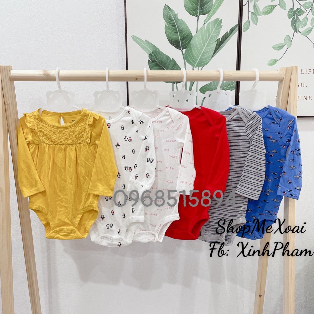 [Chọn mẫu 2 ][ Size 12M] BODYSUIT, BODYCHIP DÀI TAY XUẤT DƯ CHO BÉ TỪ 8,5-10KG