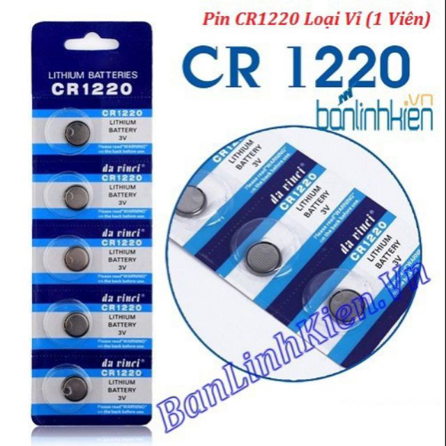 Vỉ 1 Viên Pin Da Vinci CR1220 Chính Hãng