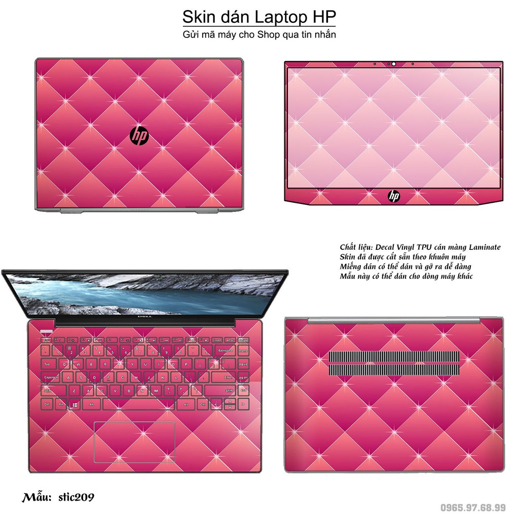 Skin dán Laptop HP in hình Hoa văn sticker _nhiều mẫu 34 (inbox mã máy cho Shop)