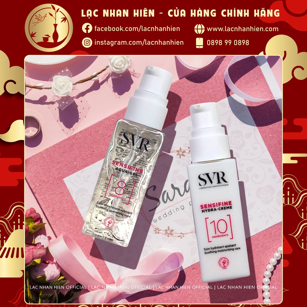 KEM DƯỠNG SVR SENSIFINE CHO DA NHẠY CẢM VÀ RẤT NHẠY CẢM: SVR SENSIFINE AQUA-GEL & SVR SENSIFINE HYDRA-CREME