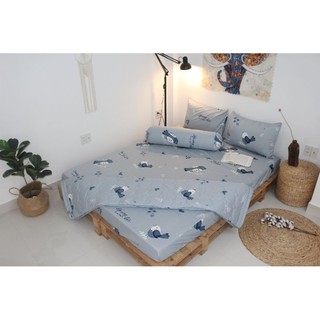 Bộ drap giường Cotton kèm mền