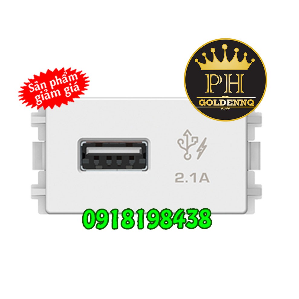 Ổ cắm sạc USB Schneider 2.1A đơn Concept