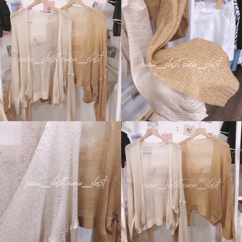 Áo Khoác Len Mỏng Khoác Nhẹ Chất Len Màu Nâu/ Be ( HÀNG SẴN) | BigBuy360 - bigbuy360.vn